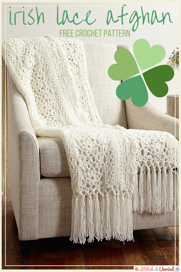 Free Pattern Friday: Irish Lace Afghan from Yarnspirations - Stitch and Unwind