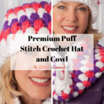 Premium Puff Stitch Crochet Hat and Cowl