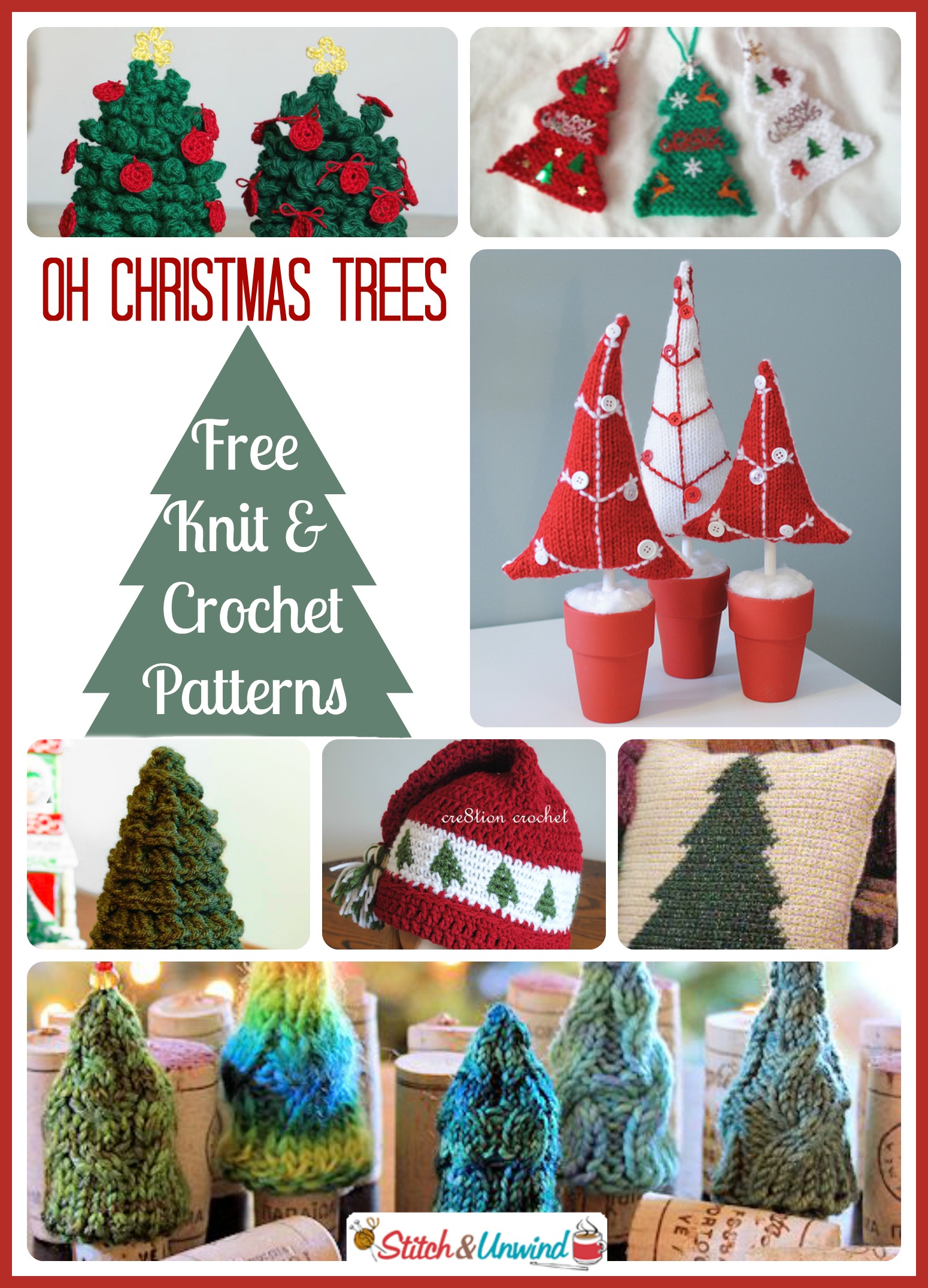 Free knitted christmas tree pattern