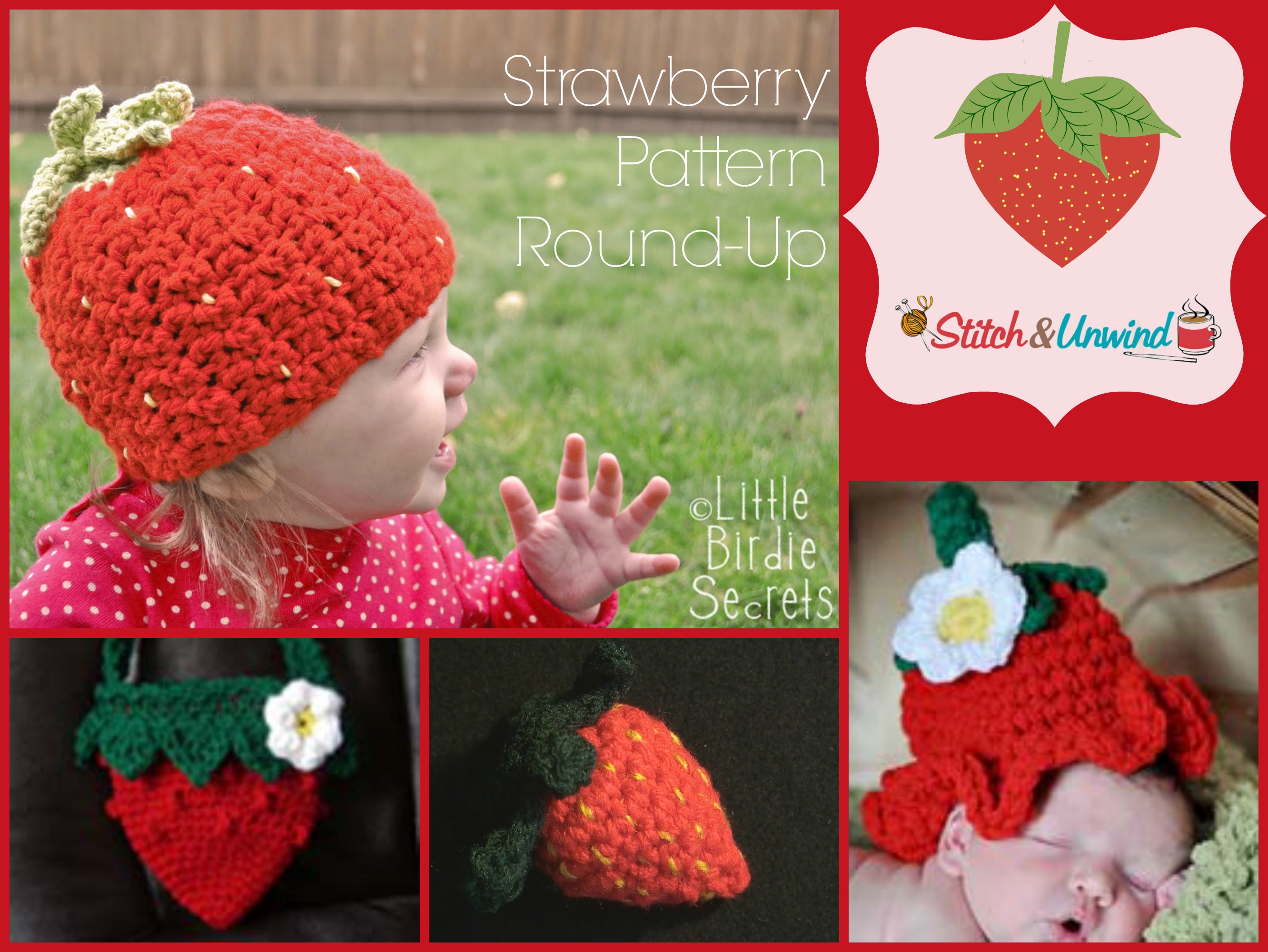crochet strawberry hat