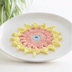Cute Dahlia Dishcloth