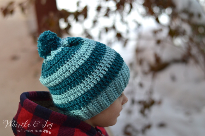 crochet pom pom hat