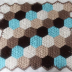 Free crochet pattern: Hexagon Honeycomb Stroller Blanket by Underground Crafter for Stitch and Unwind
