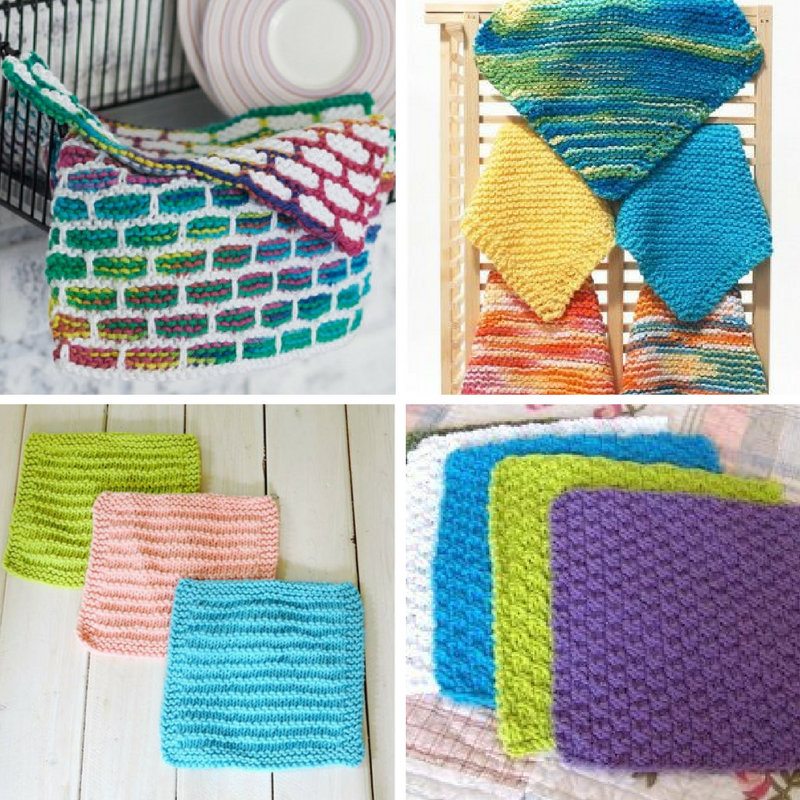 Knitted Dishcloths - Pink Polka Dot Creations