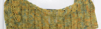 Simple Lace Isosceles Shawl, free crochet pattern by Underground Crafter for Stitch and Unwind
